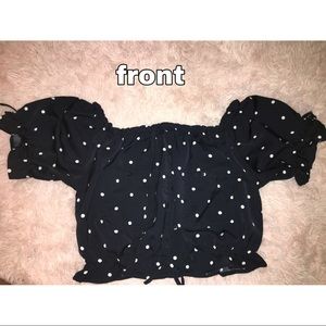 Black and White Crop Top